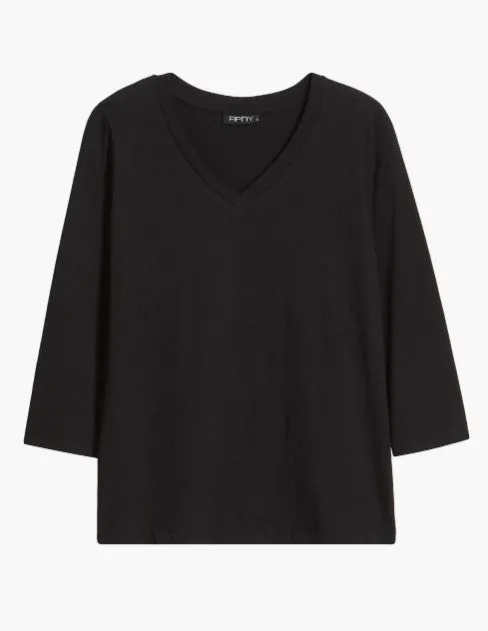 ¾ Sleeve V-Neck Tee
