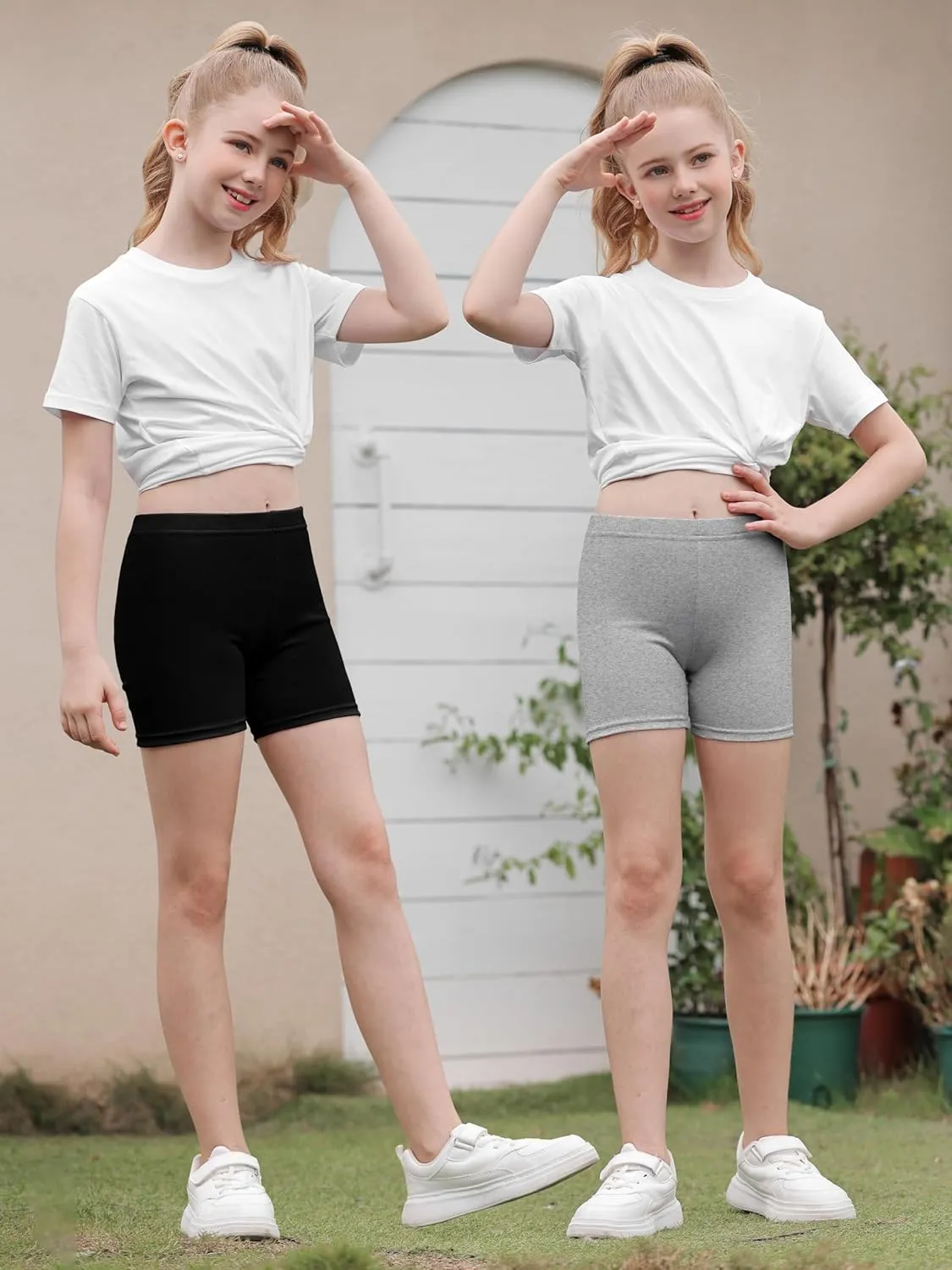 6 Pack Cotton Girls Bike Shorts Girls Shorts Kids Clothes Cartwheel Under Dress Breathable Multi-Color