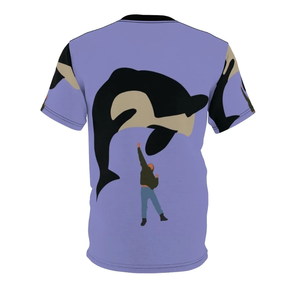 90s Minimalist Orca Graphic T-shirt for Ocean Animal Lovers