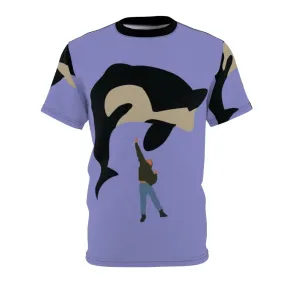 90s Minimalist Orca Graphic T-shirt for Ocean Animal Lovers