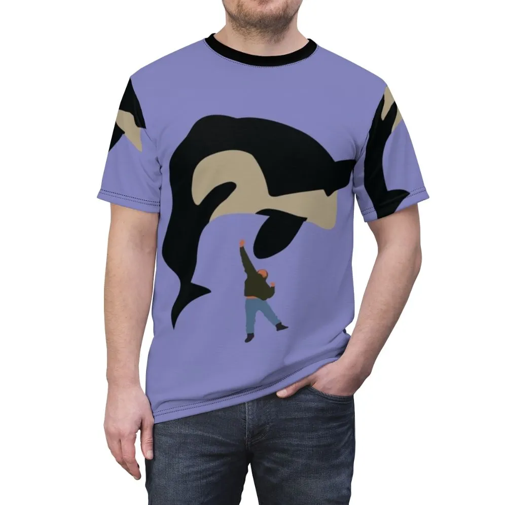 90s Minimalist Orca Graphic T-shirt for Ocean Animal Lovers
