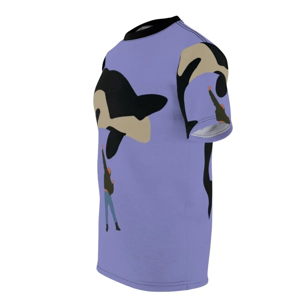 90s Minimalist Orca Graphic T-shirt for Ocean Animal Lovers