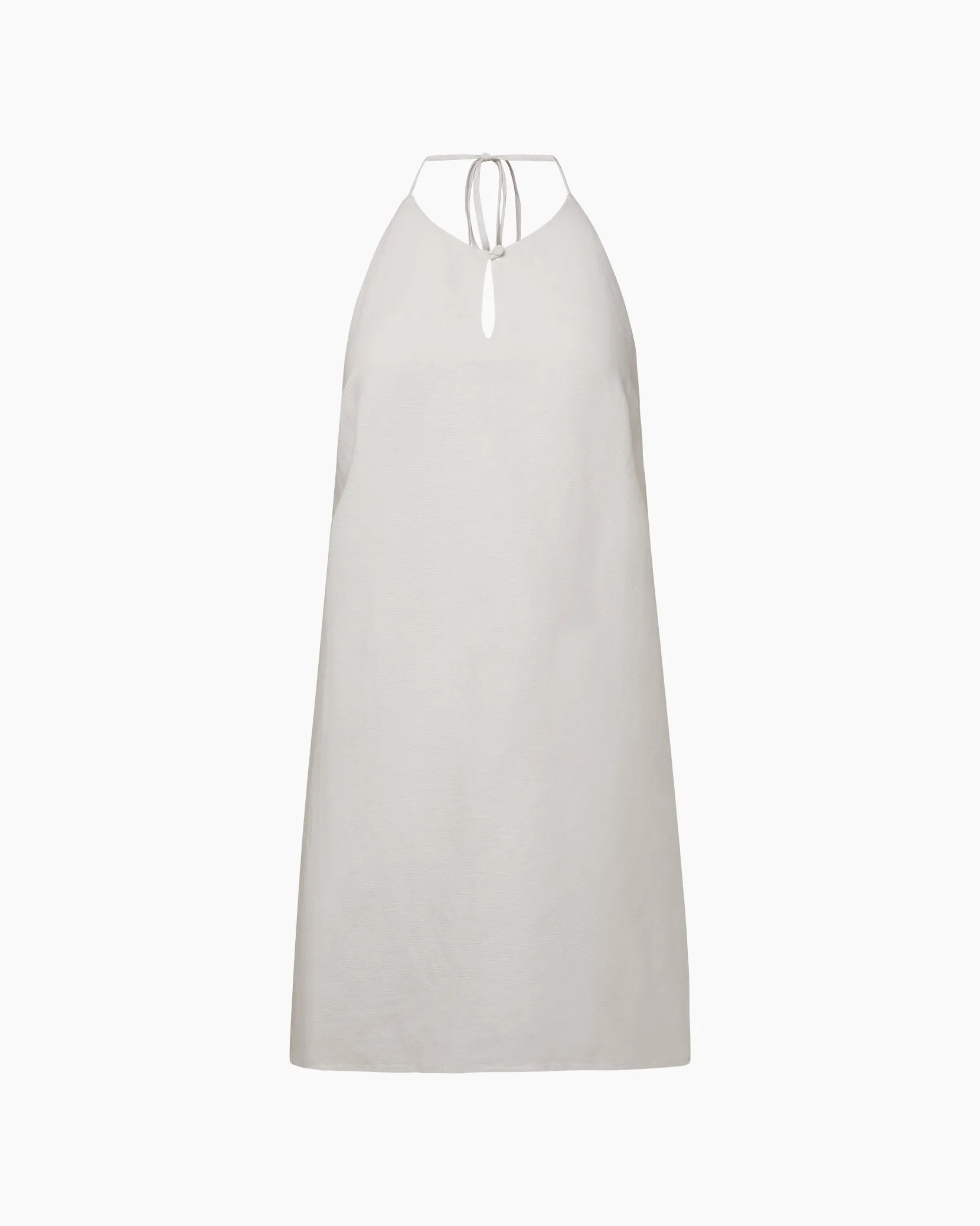 Air Linen Keyhole Halter Dress