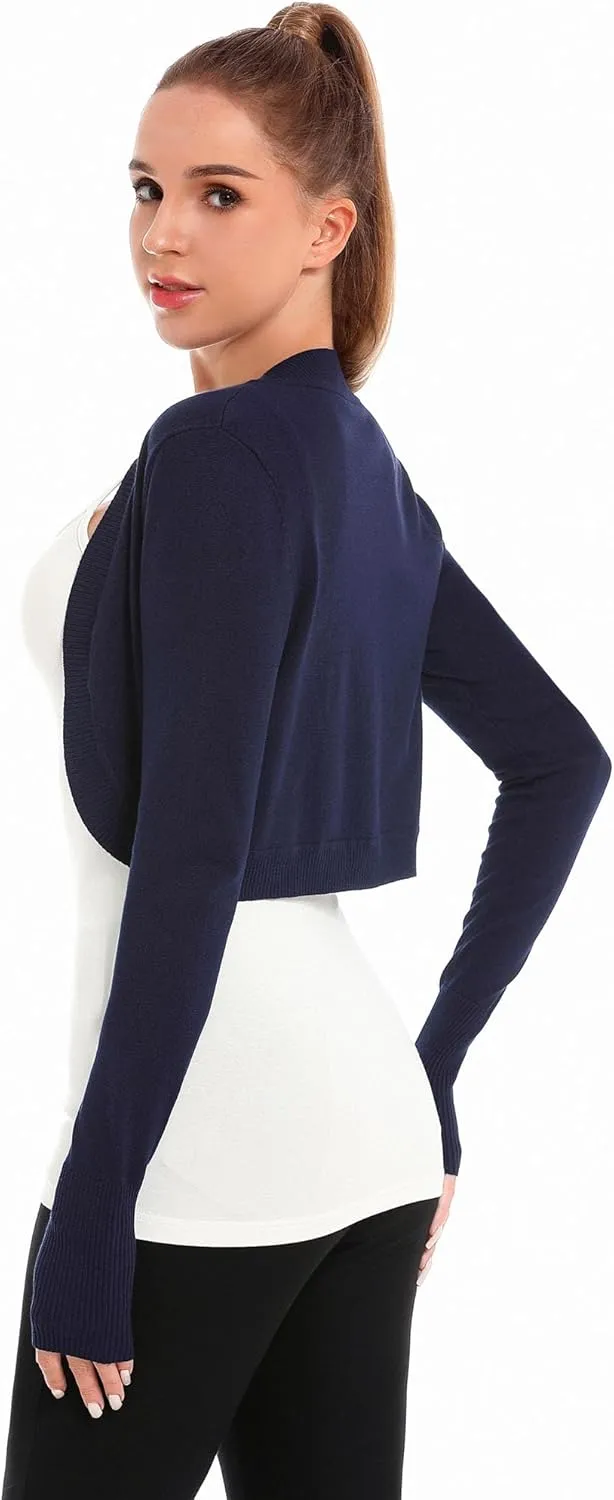 AmlieBoutik Women Long Sleeve Light Knit Bolero Shrug Cardigan