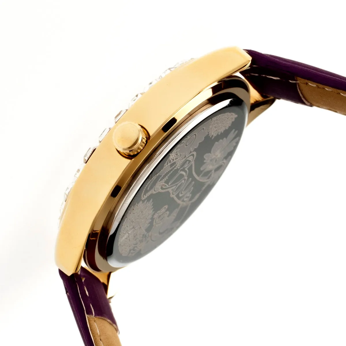 Boum Chic Mirror-Dial Leather-Band Ladies Watch