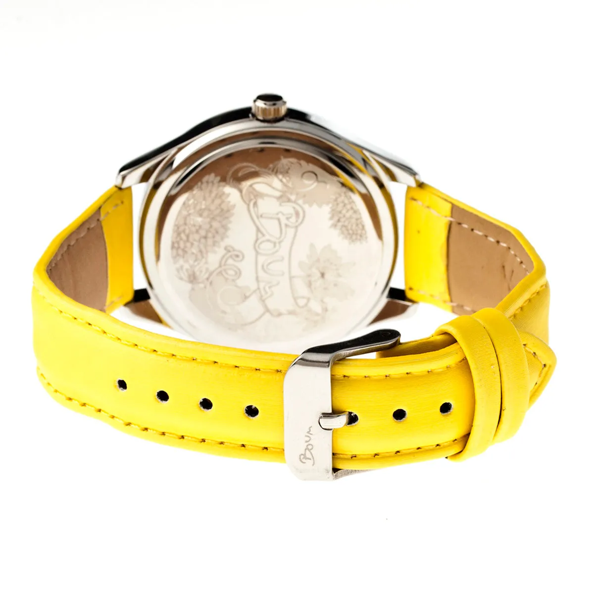 Boum Chic Mirror-Dial Leather-Band Ladies Watch