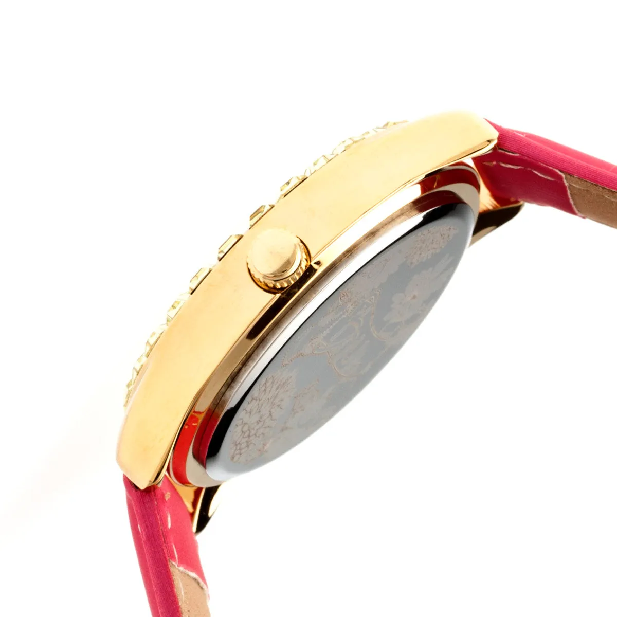 Boum Chic Mirror-Dial Leather-Band Ladies Watch