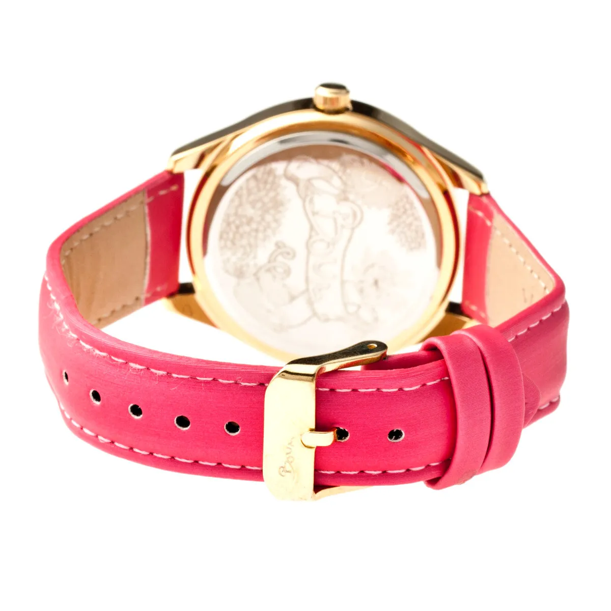Boum Chic Mirror-Dial Leather-Band Ladies Watch