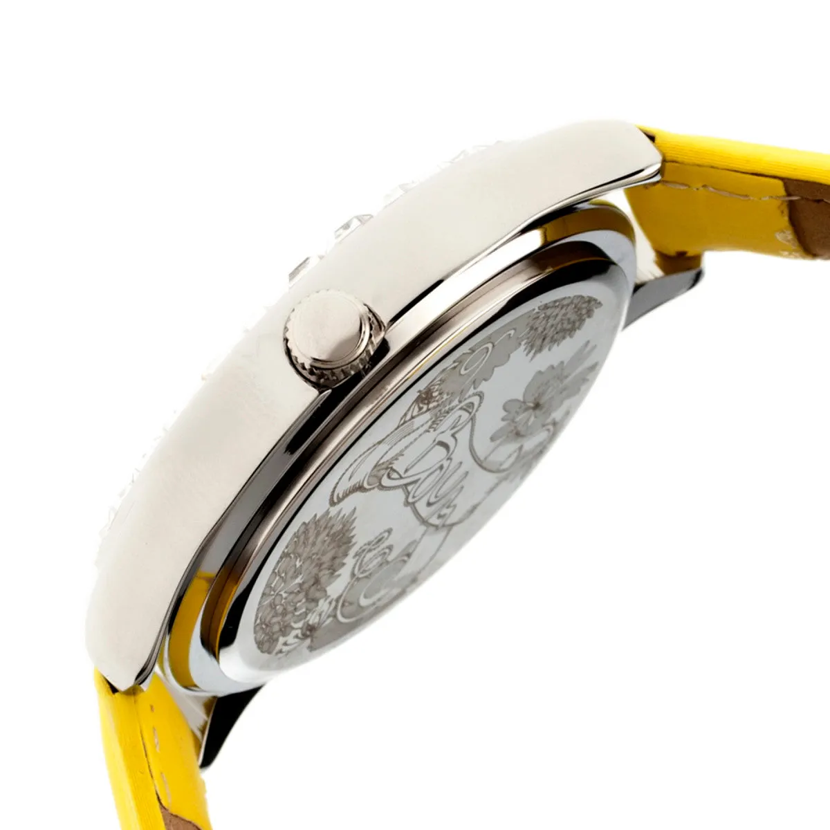 Boum Chic Mirror-Dial Leather-Band Ladies Watch