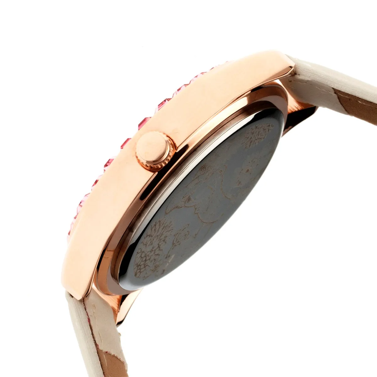 Boum Chic Mirror-Dial Leather-Band Ladies Watch