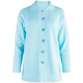 Boxy Cardigan in Light Turquoise