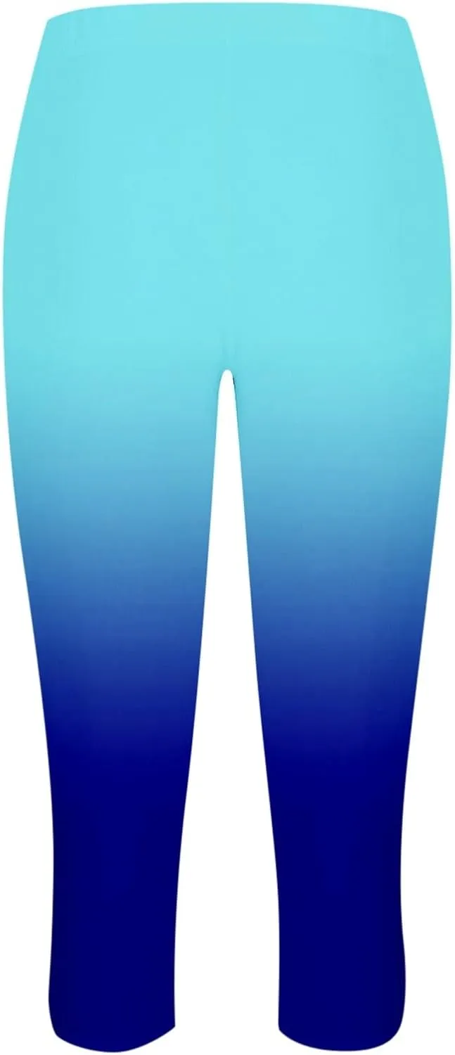 Capri Leggings for Women Summer Dressy Cropped High Waist Yoga Pants Comfy Stretchy Leggings Workout Compression Pants