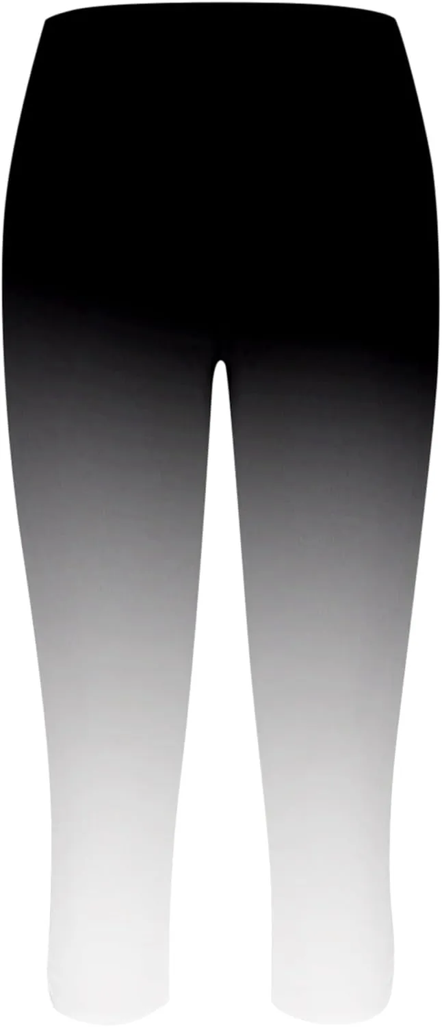 Capri Leggings for Women Summer Dressy Cropped High Waist Yoga Pants Comfy Stretchy Leggings Workout Compression Pants