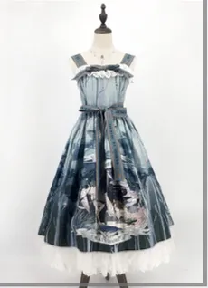 Cat-Romance~The Voice of Eco~Vintage Lolita Summer JSK