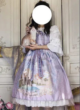 Cat-Romance~The Voice of Eco~Vintage Lolita Summer JSK