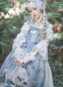 Cat-Romance~The Voice of Eco~Vintage Lolita Summer JSK