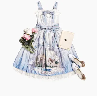 Cat-Romance~The Voice of Eco~Vintage Lolita Summer JSK