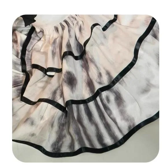 Choker Rabbit~Tabby Cat~Elegant Lolita Cat Pattern Three-layers JSK Dress