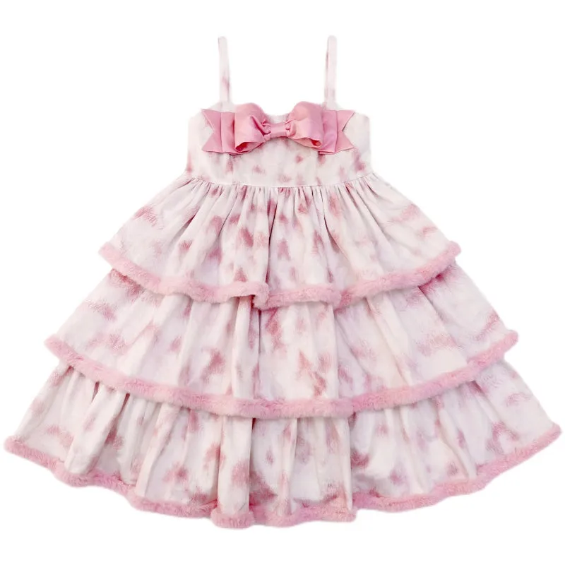 Choker Rabbit~Tabby Cat~Elegant Lolita Cat Pattern Three-layers JSK Dress