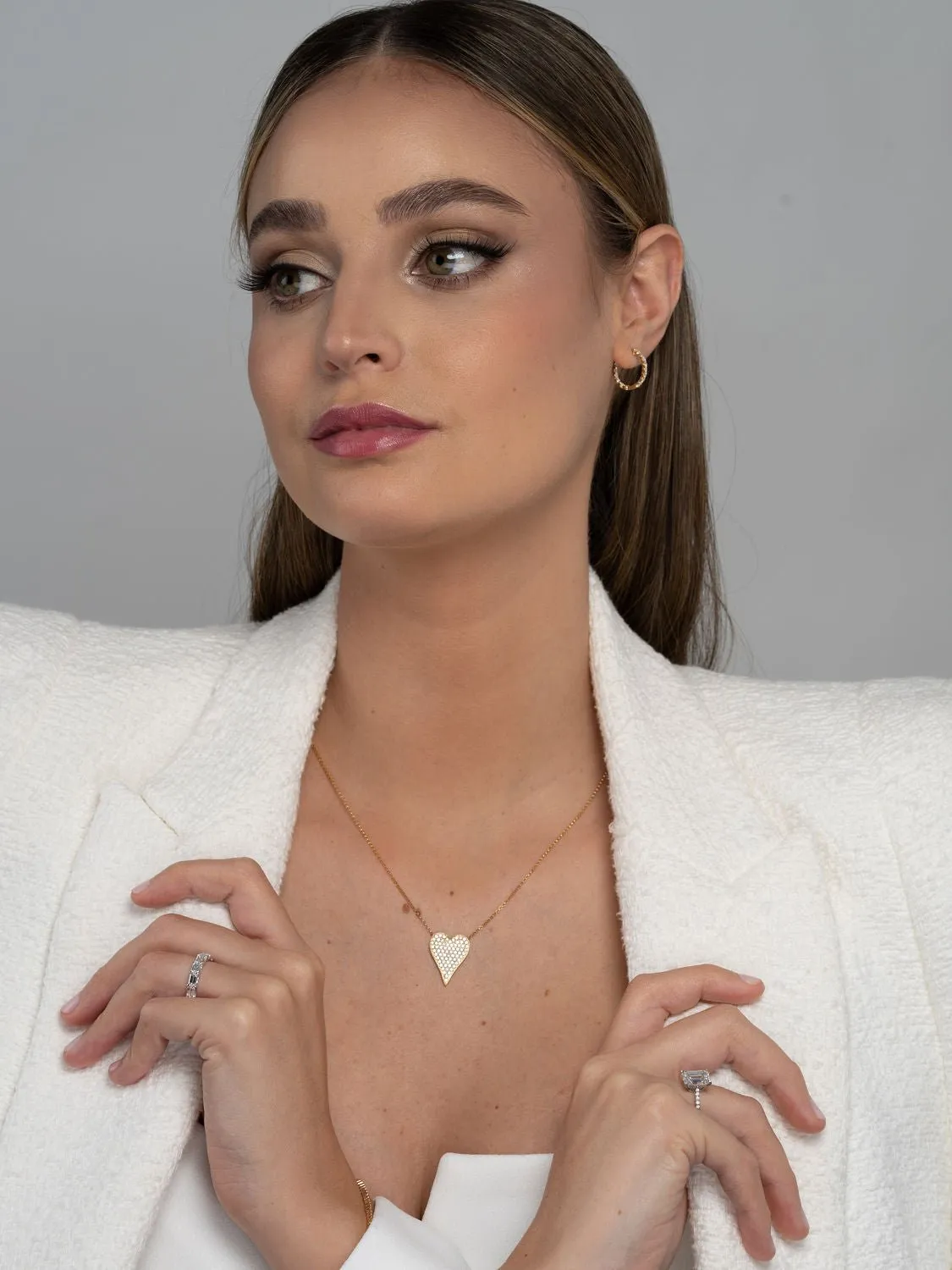 Diamond Heart Gold Necklace