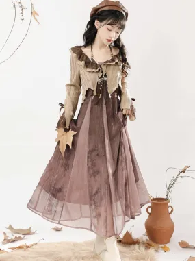 Dress Style   Short Camisole Cardigan Ethnic Ruffle