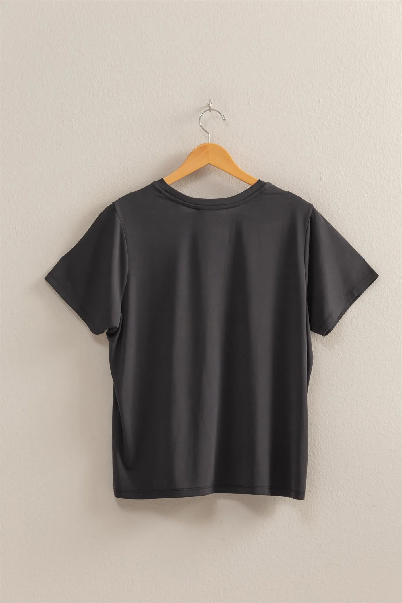 DZ25C449-Basic Round Neck Short Sleeve T Shirt