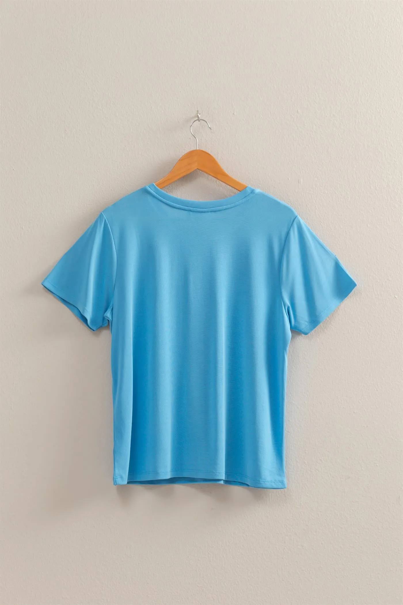 DZ25C449-Basic Round Neck Short Sleeve T Shirt