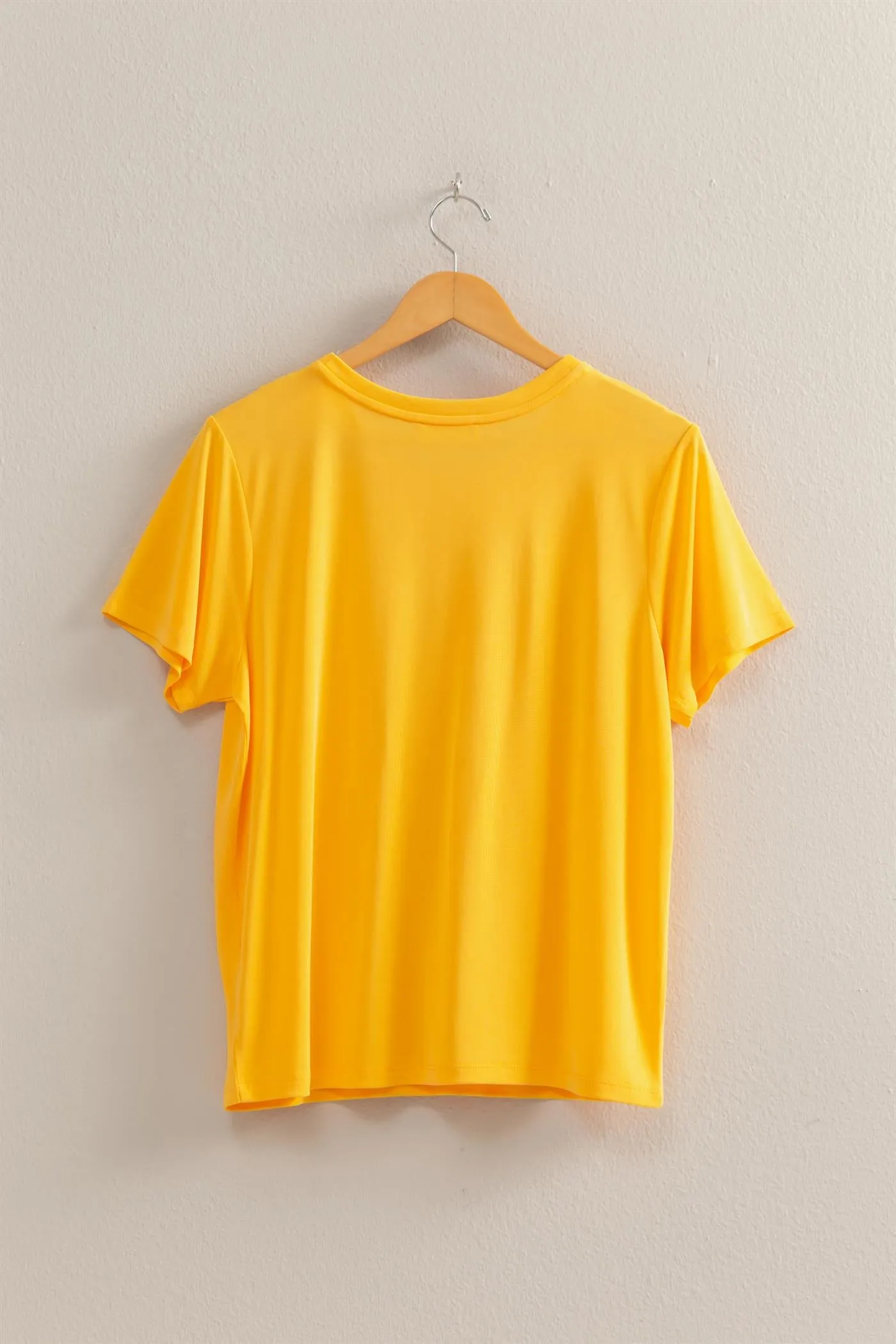 DZ25C449-Basic Round Neck Short Sleeve T Shirt