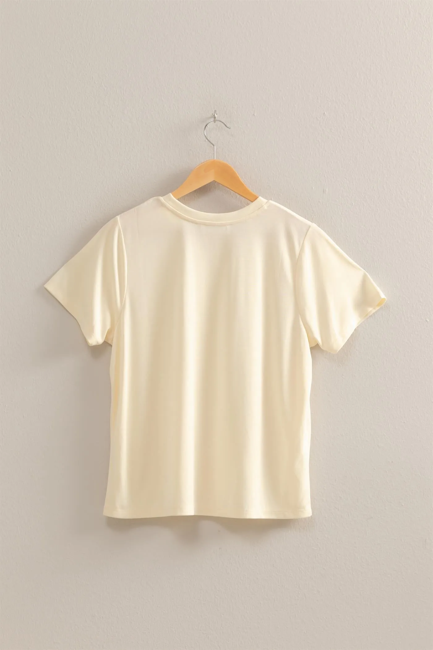 DZ25C449-Basic Round Neck Short Sleeve T Shirt