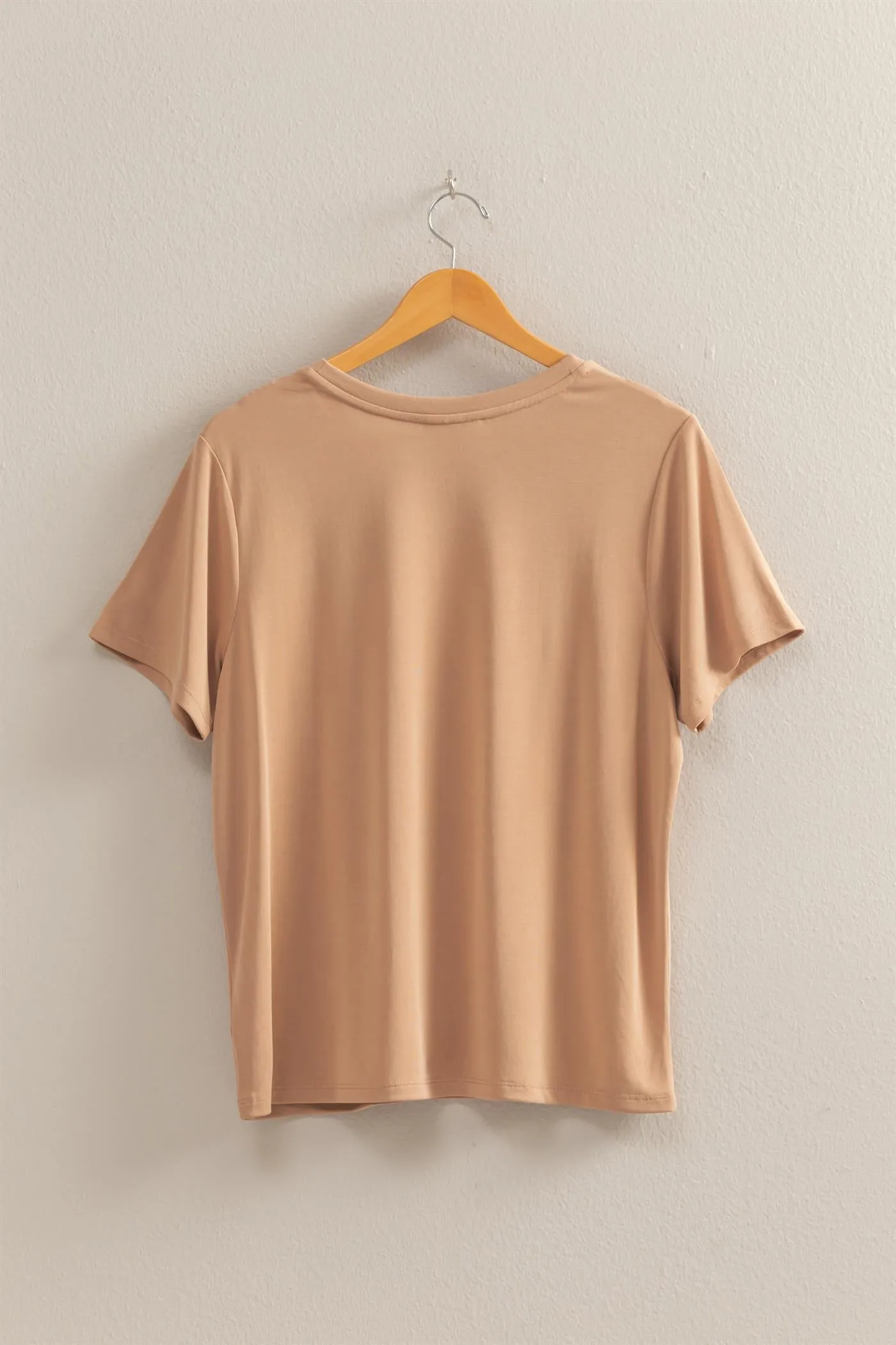 DZ25C449-Basic Round Neck Short Sleeve T Shirt