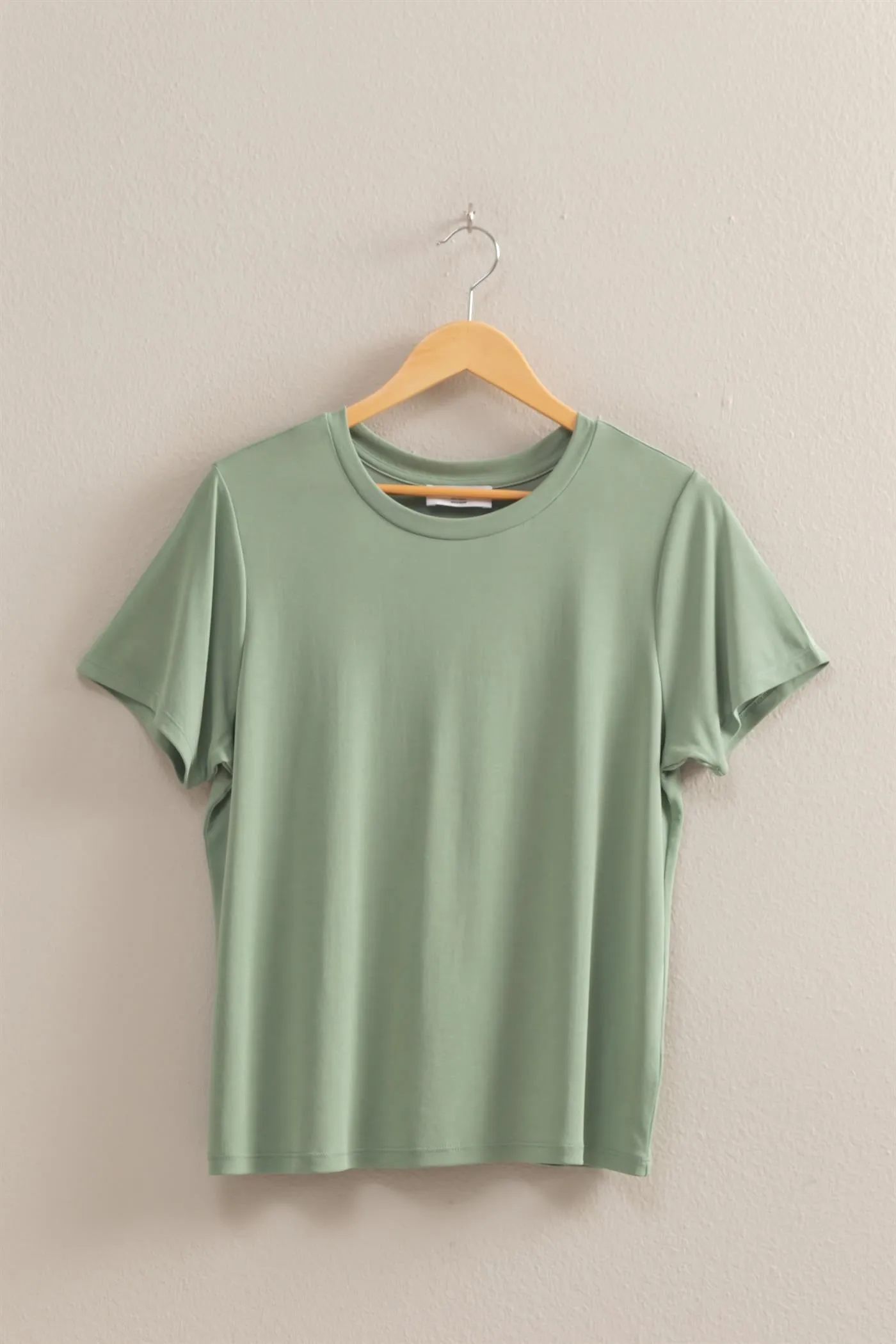 DZ25C449-Basic Round Neck Short Sleeve T Shirt