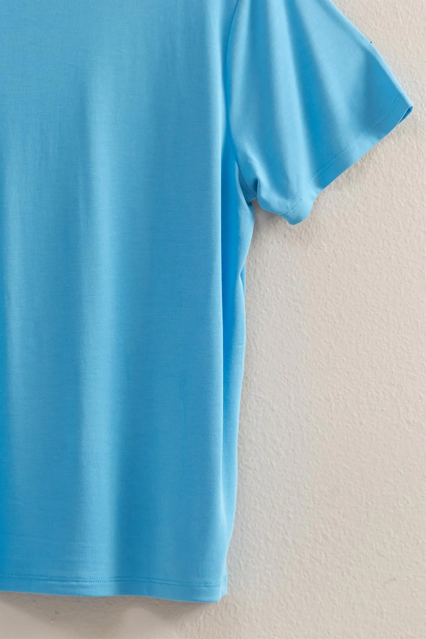 DZ25C449-Basic Round Neck Short Sleeve T Shirt