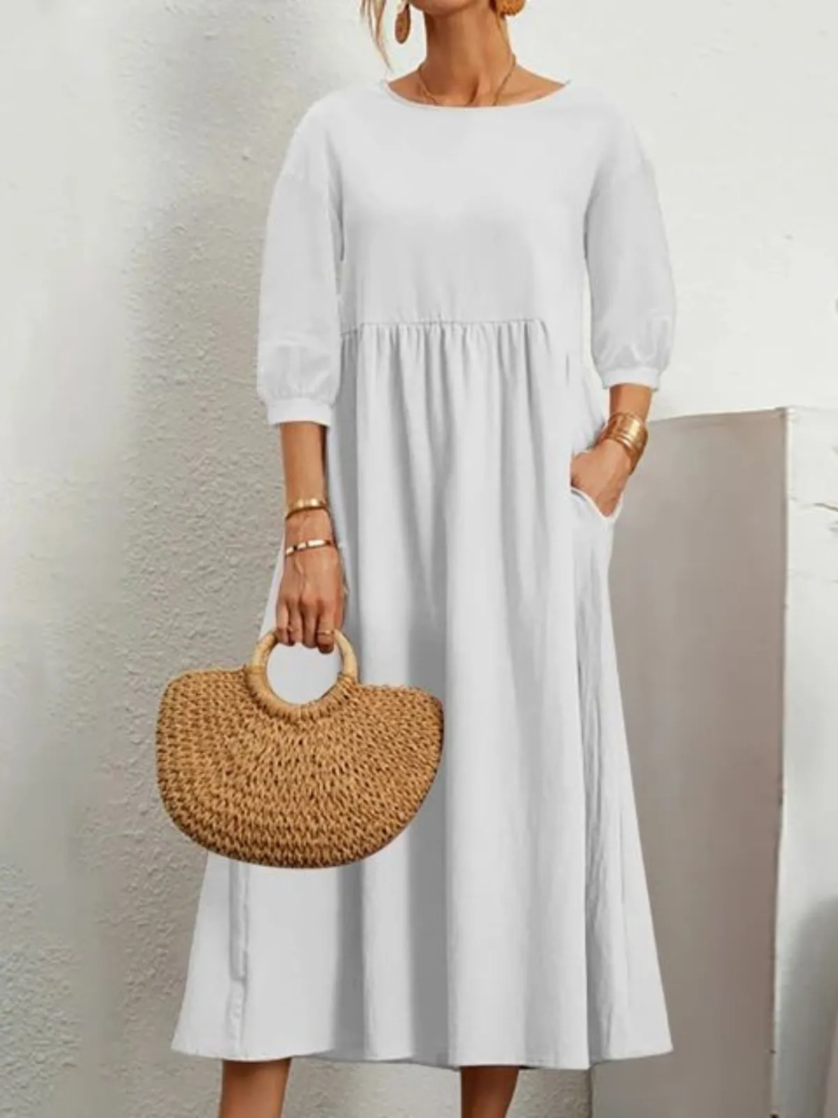Elegant Maxi Dress | Flattering & Breathable Linen Design