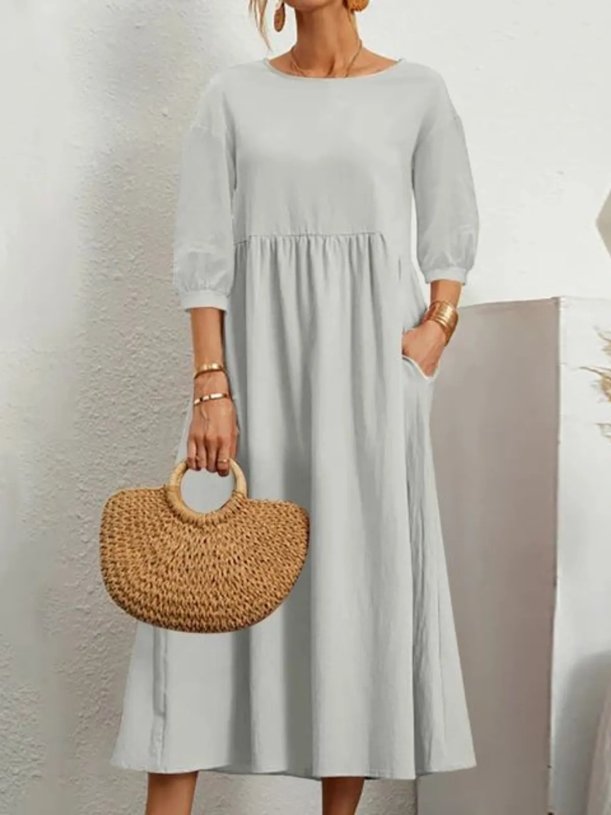 Elegant Maxi Dress | Flattering & Breathable Linen Design