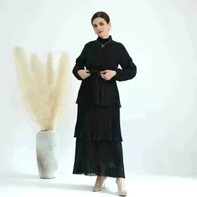 Elegant Printed Simple Dress for Elegant Arab Dubai Turkey Middle Eastern Women.
