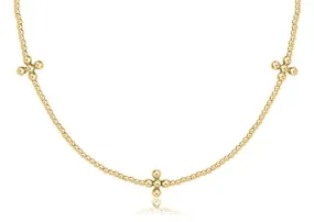 Enewton Classic Choker Gold 2mm Bead Classic Beaded Signature Cross