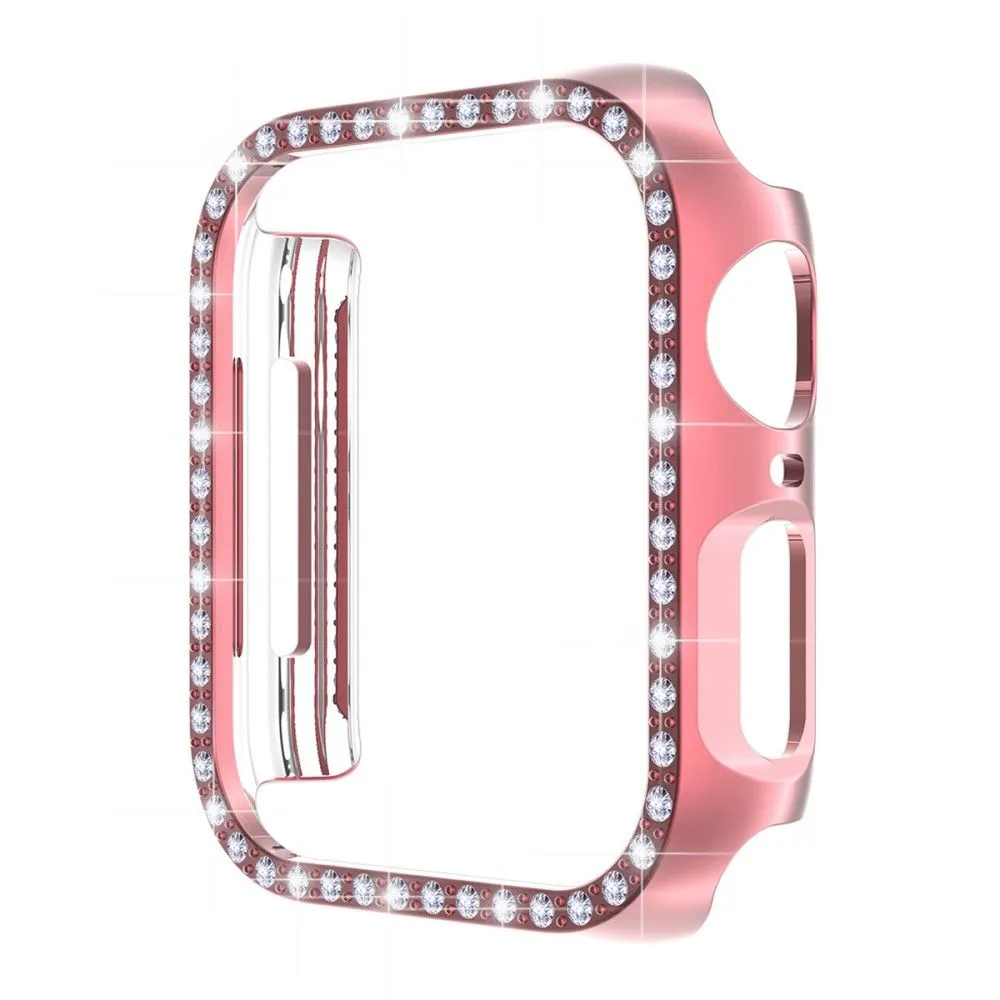 ENKAY Apple Watch (45mm) rhinestone cover with screen protector - Pink