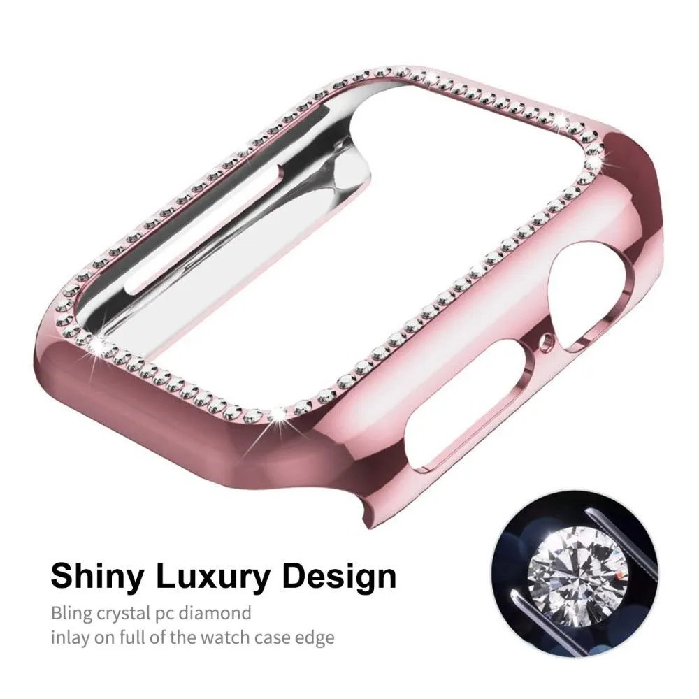 ENKAY Apple Watch (45mm) rhinestone cover with screen protector - Pink
