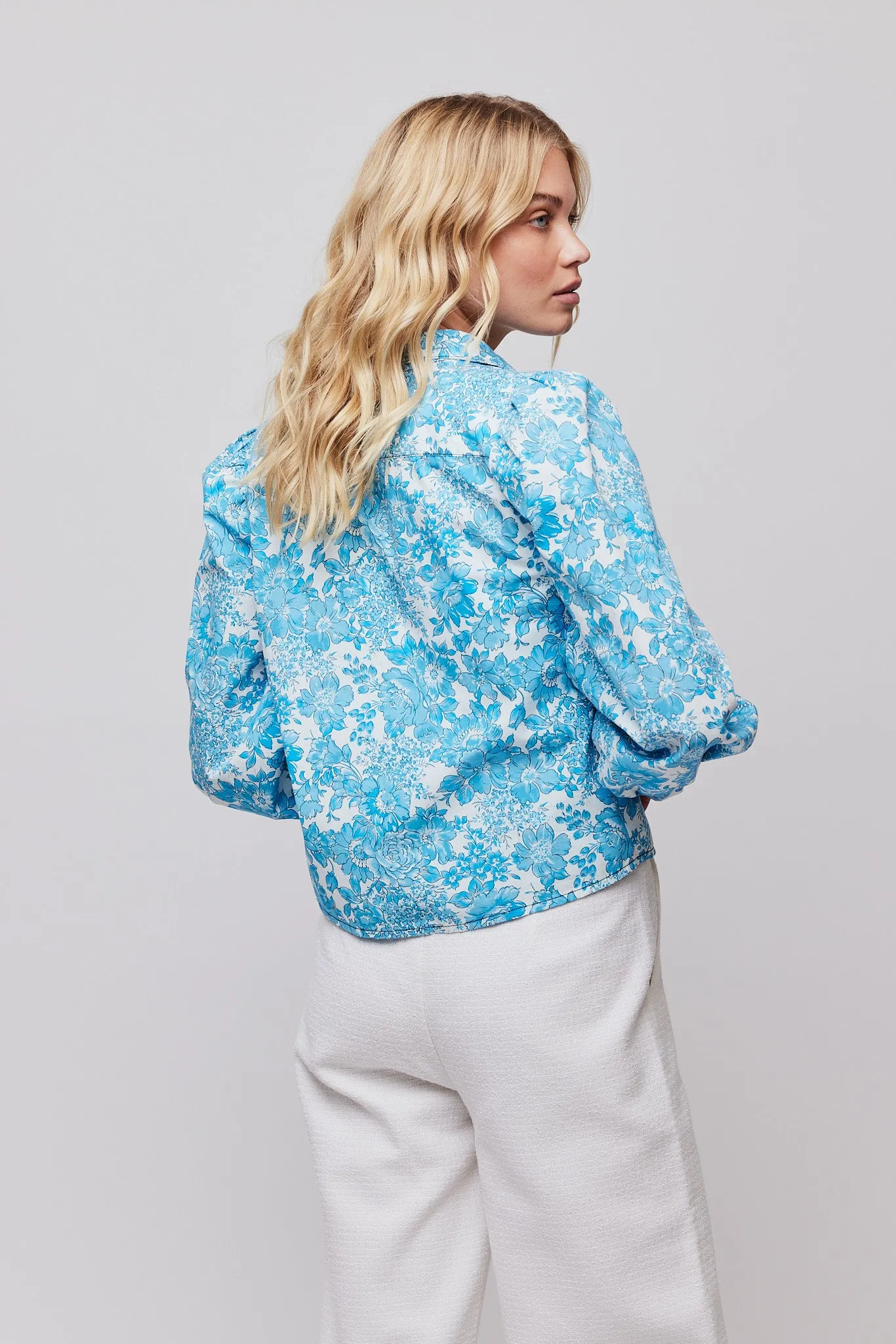 Forever Blouse - Blue Vintage Flower