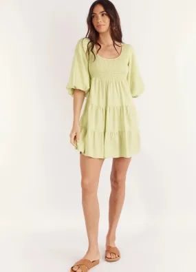 Girl and the Sun - Imogen Mini Dress - Lime Green