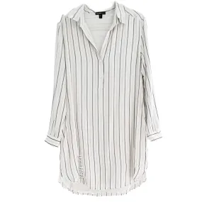 James Perse Long Sleeved Button-Up Shirtdress White Cotton Size 3