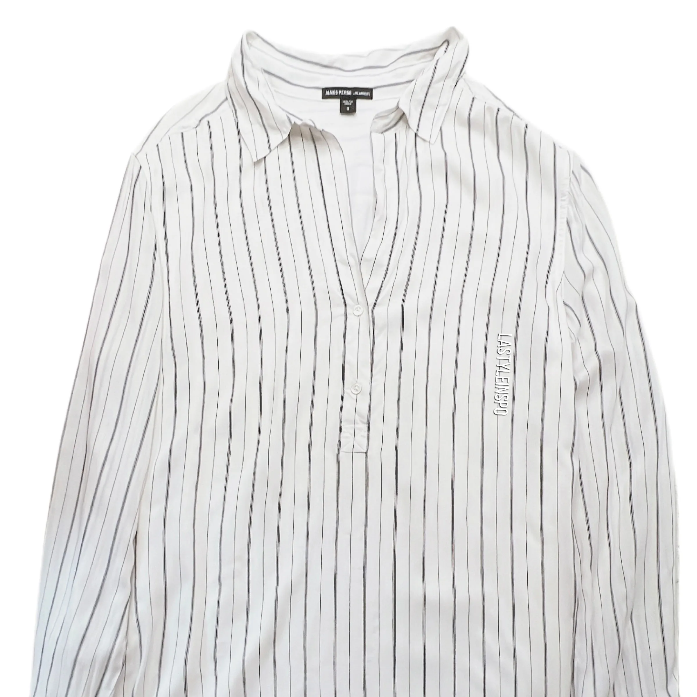 James Perse Long Sleeved Button-Up Shirtdress White Cotton Size 3
