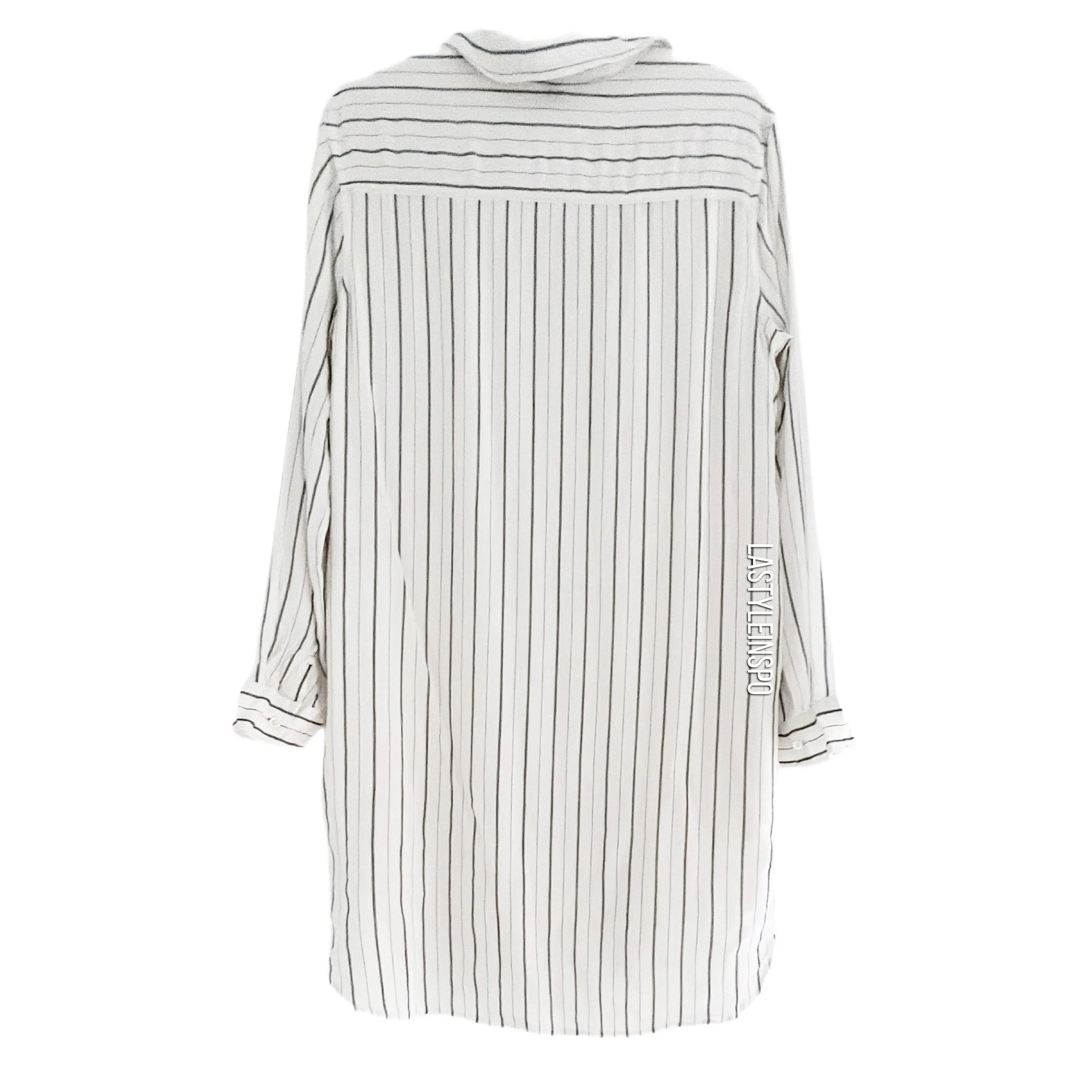James Perse Long Sleeved Button-Up Shirtdress White Cotton Size 3