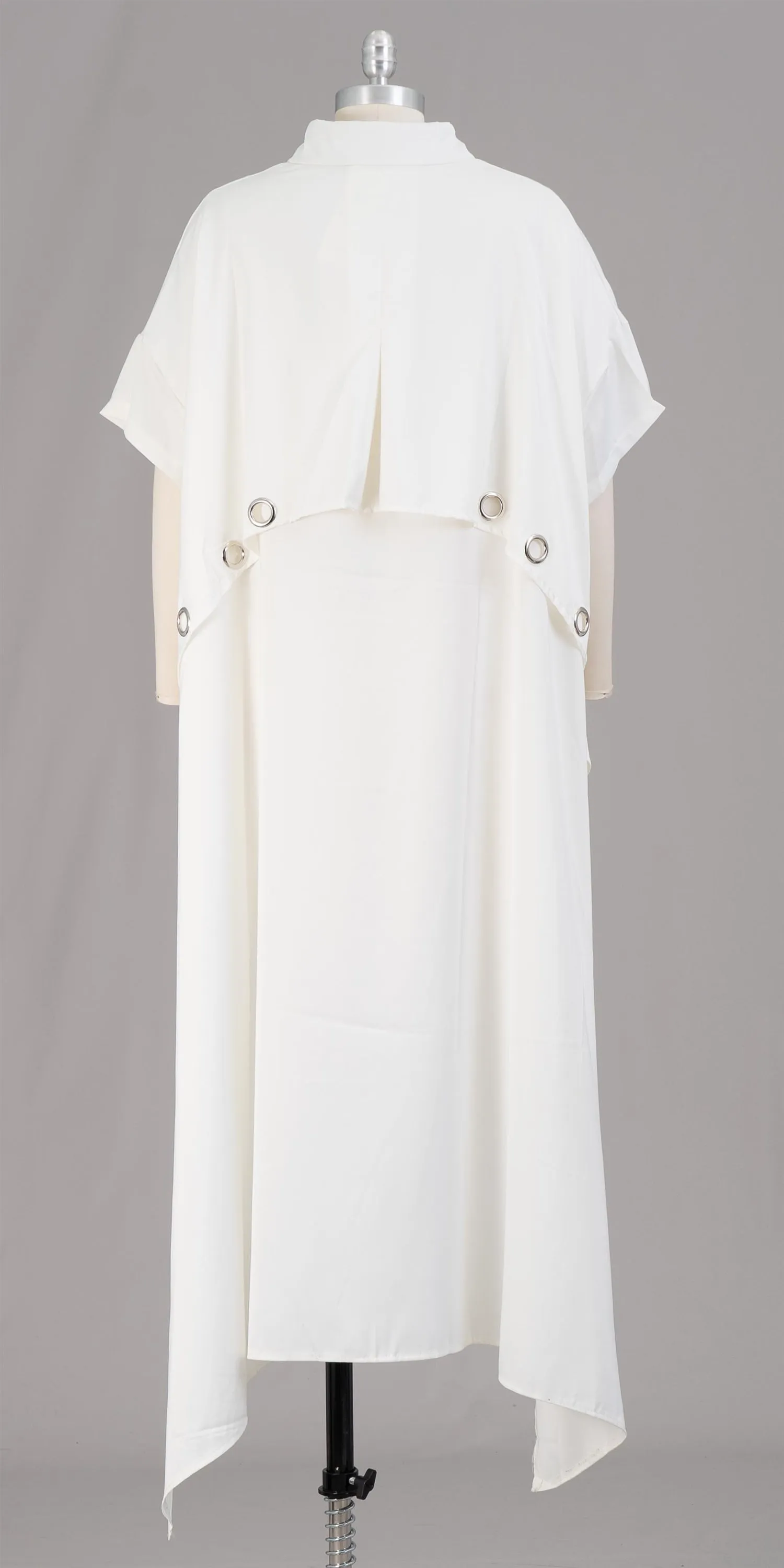 KaraChic CHH21028SS Grommet Trench-back Button-front Tunic Duster