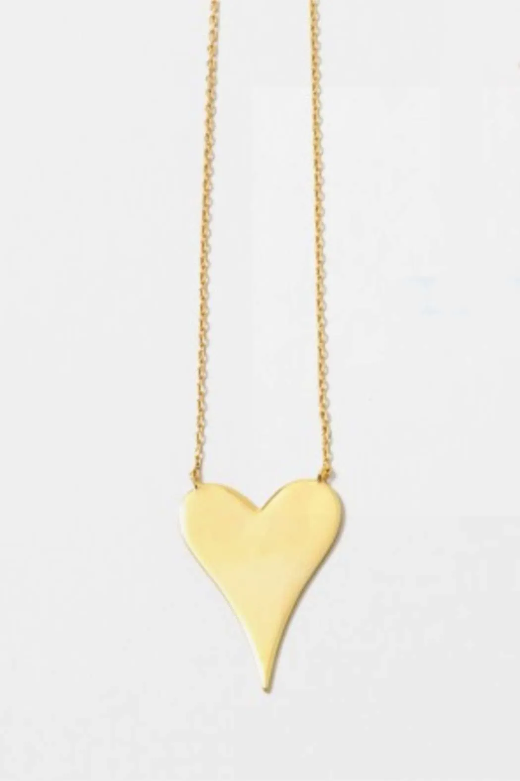 Large Sterling Silver Heart Necklace