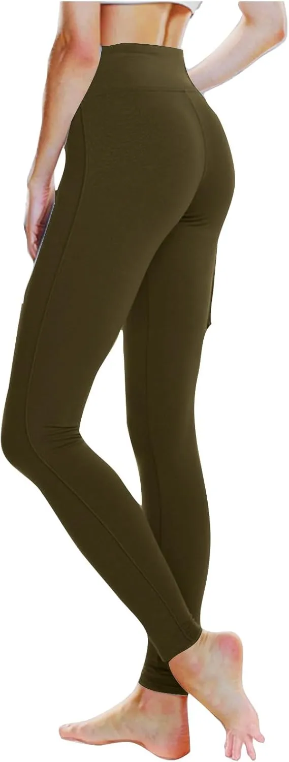Leggings for Women Tummy Control Workout Tight Pants with Pockets Sport Active High Waist Stretchy Leggings