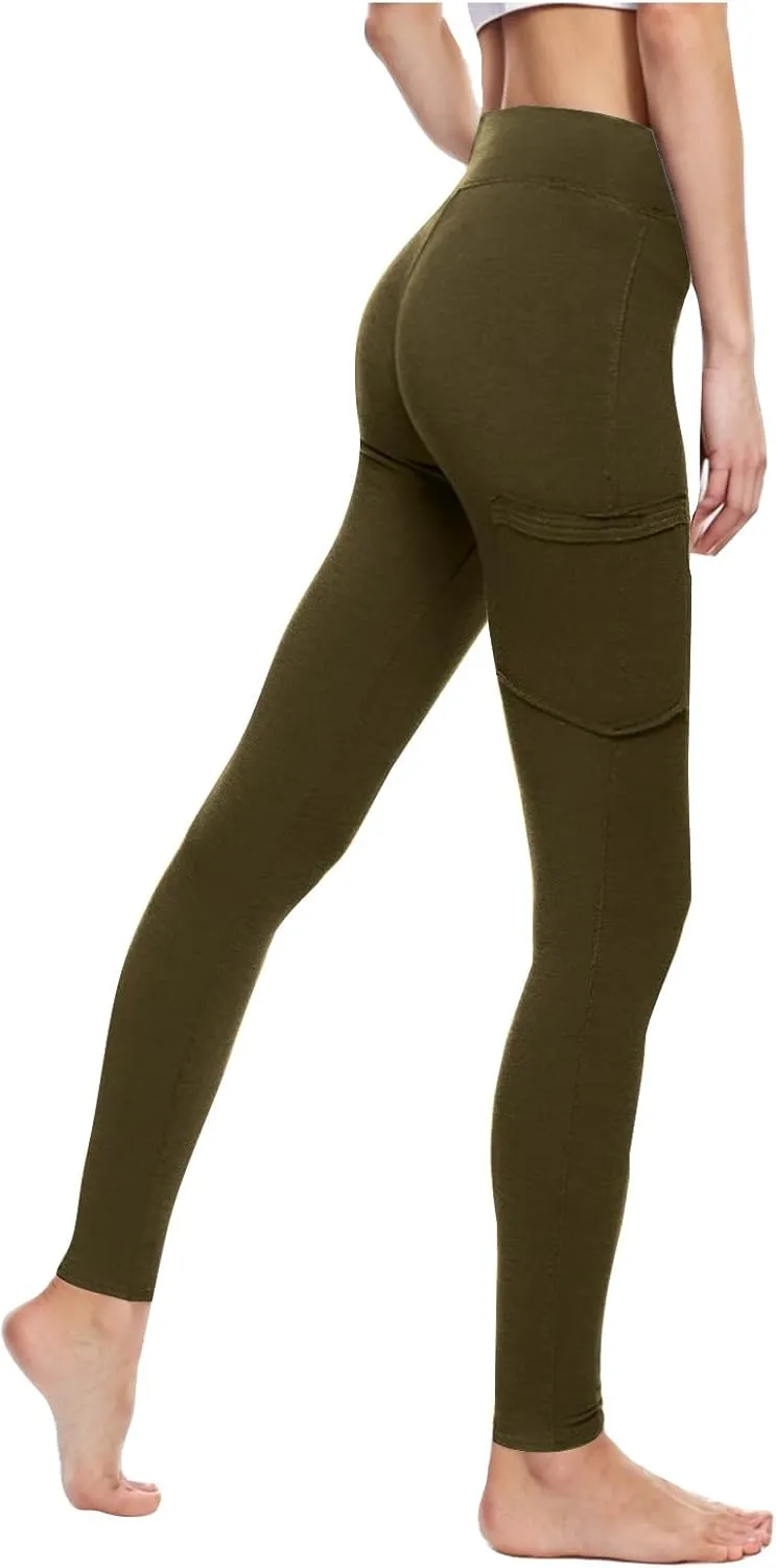Leggings for Women Tummy Control Workout Tight Pants with Pockets Sport Active High Waist Stretchy Leggings