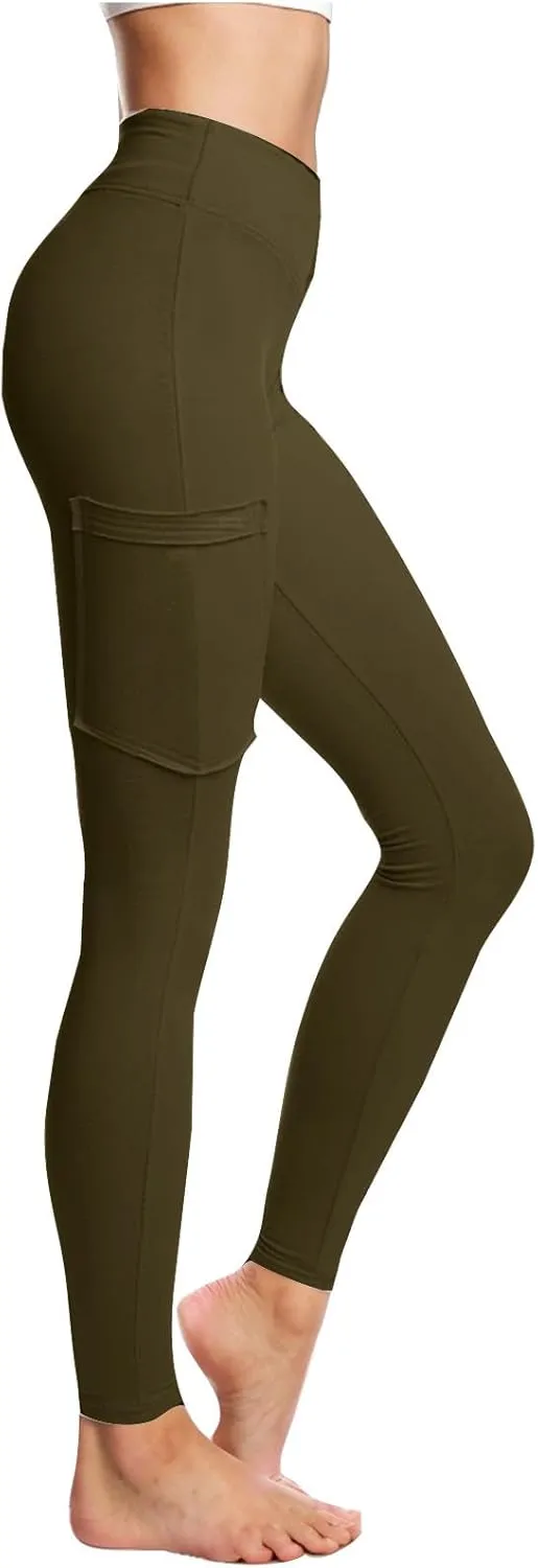 Leggings for Women Tummy Control Workout Tight Pants with Pockets Sport Active High Waist Stretchy Leggings