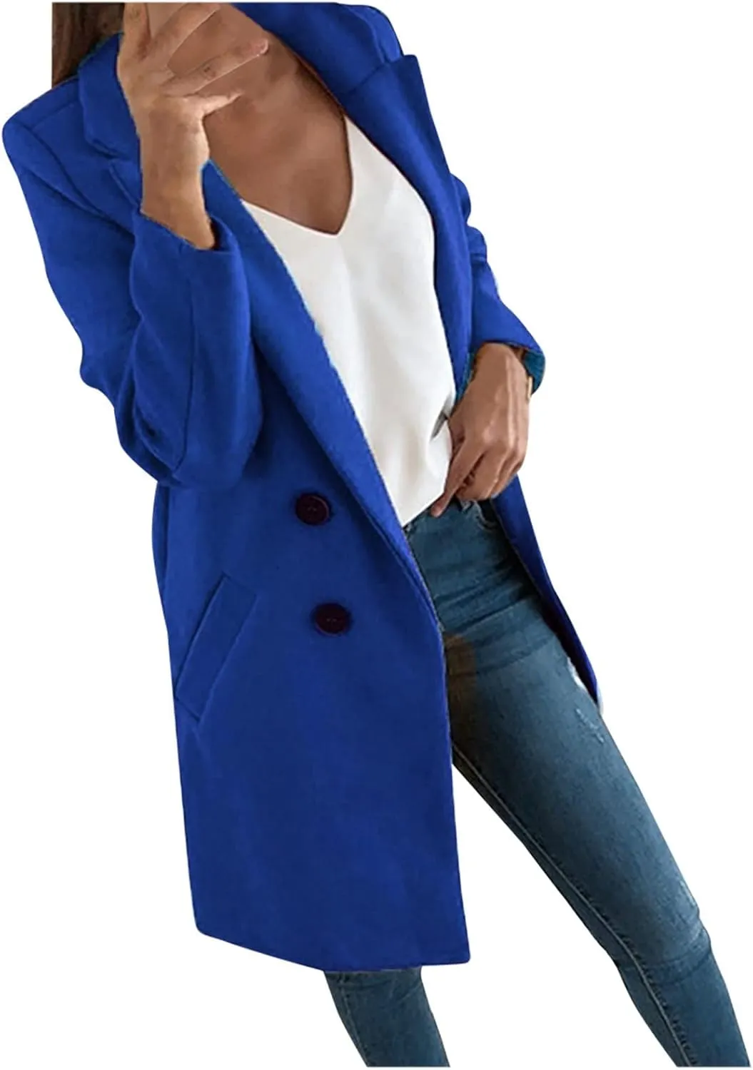 Long Blazer Jackets for Women Business Casual Semi Formal Notch Lapel Coat Dressy Light Weight Loose fit Cardigan