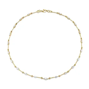 Marquise Diamond Station Necklace